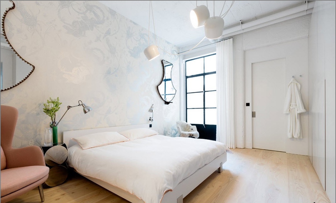 Дизайн проект на апартаменти в стила на Loft бяло