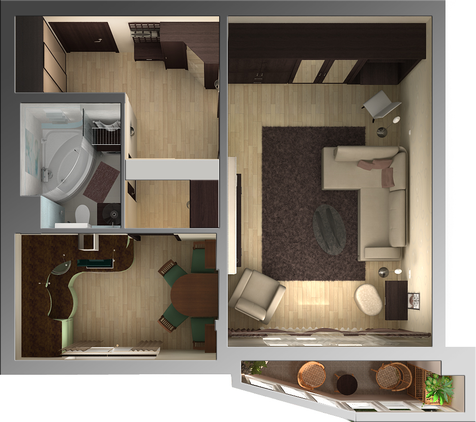 20 квадратни метра. м за комфортен живот: един красив интериор малък апартамент