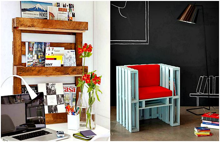 20 очарователни примери за бюджет мебели и декор елементи от палети