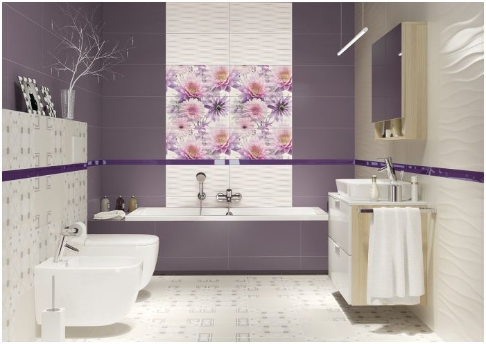 Дизайн баня лилаво стая: функции, снимки