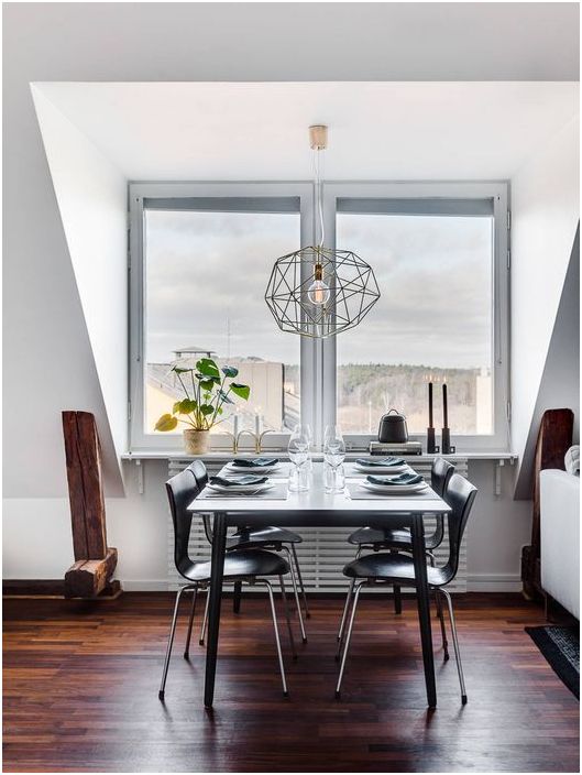 Как да направим апартамент-таванско помещение: 51 квадратен метър в Швеция