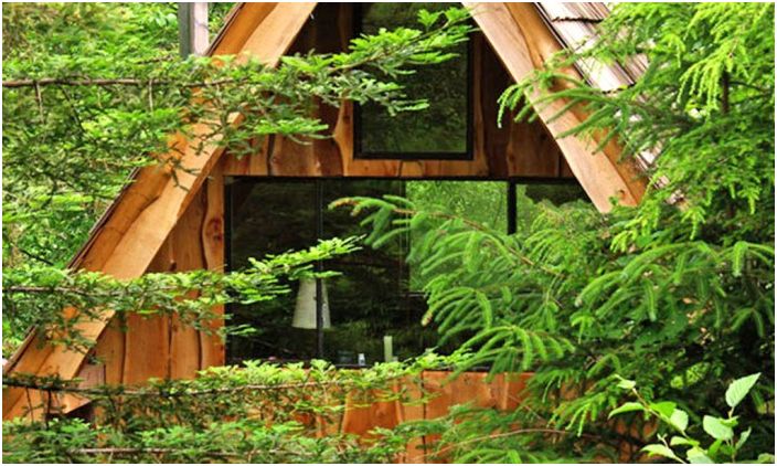 Вдъхновен от японската естетика: къща в горската площ от само 20 квадратни метра. м