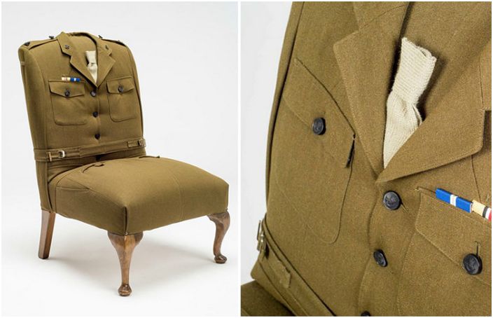 Палта, палта и якета като тапицерия: брилянтни идеи от британската студиото