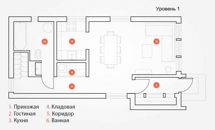 Къща от 100 квадратни метра. м. в стила на минимализма