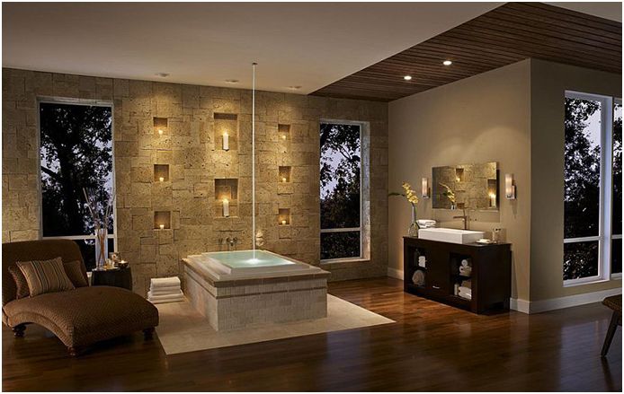 30 зашеметяващи бани с каменни стени, за да задоволят всеки вкус