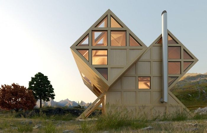 "Склонове Асиметрия": концепцията на една къща от украинския архитект