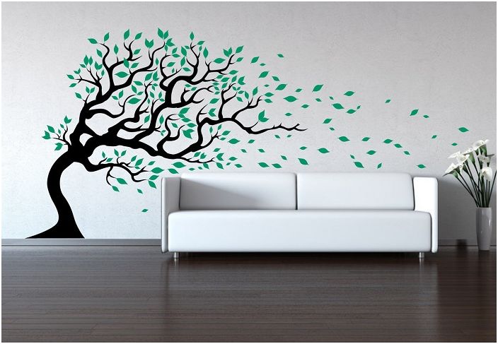 Дърво на стена: 19 интересни идеи за интериорен дизайн