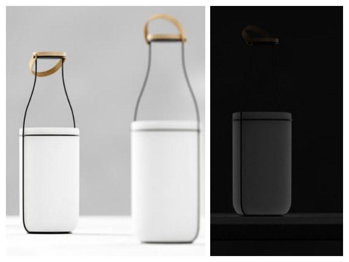 Две мнения по ретро: Дизайнът осветително тяло, вдъхновени от бутилки и консервни кутии