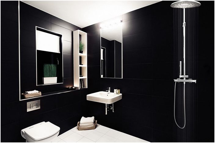 Как да се постигне хармония: 11 зашеметяващо красиви бани в черно