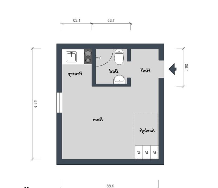 Как да си направим ергенско жилище, ако площта му е само 17 квадратни метра?