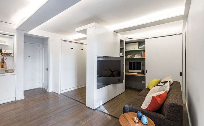 Плъзгащата стената, като начин да се разшири пространството в малък апартамент