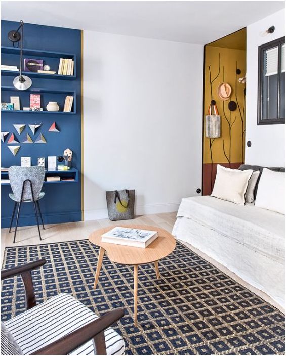 Bold приеми за малък апартамент: 30 квадратни метра в Париж