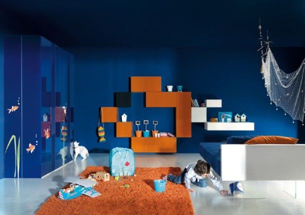 Barnerommet Interiøret -design- of- et -children's- rom-666