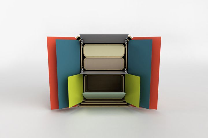 Практическото модулни мебели: интересни вградени шкафове «Matrioshka» от Саша Митрович