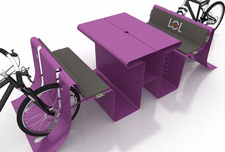 Открит мебели за паркиране на велосипеди