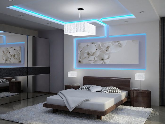 Уникален LED светлина в дизайна на стените на къщата: зашеметяващи примери