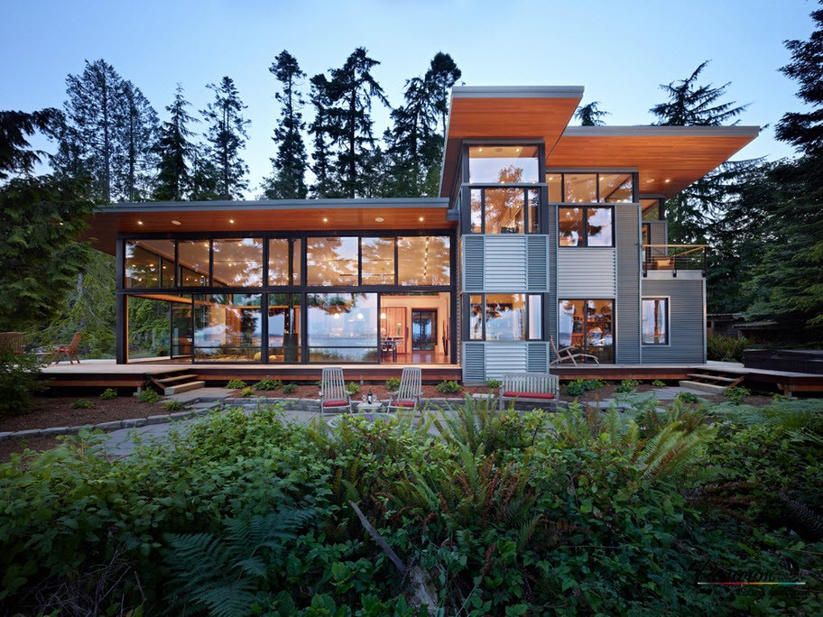 Дизайн на къща в стил на минимализъм: стилен екстериор фасада