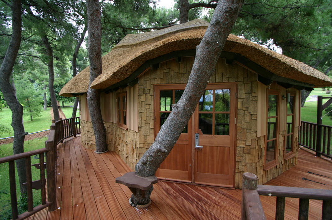 Изграждане на малка къща на дърво: 35 необичайни примери