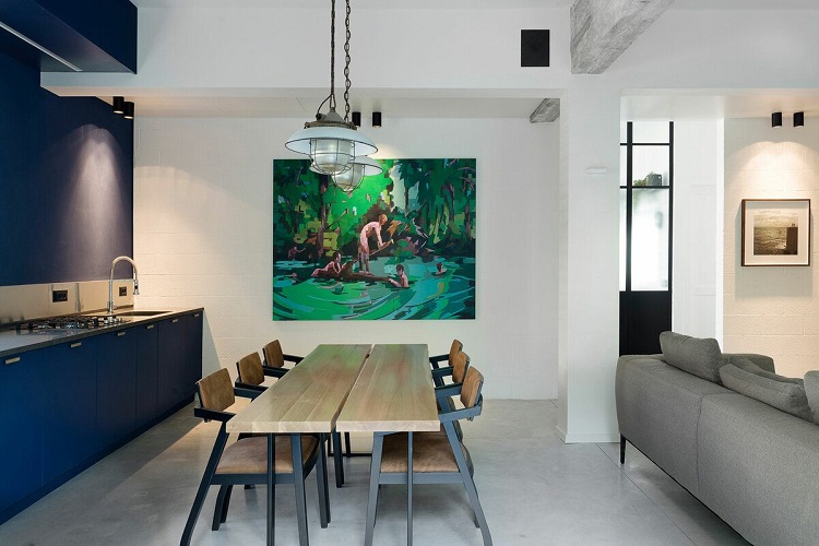 Interior design for the kitchen in the style of the Bauhaus-20